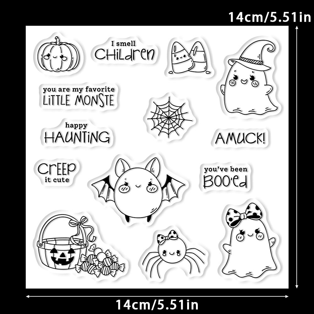 Halloween Ghost Dies & Stamps Set