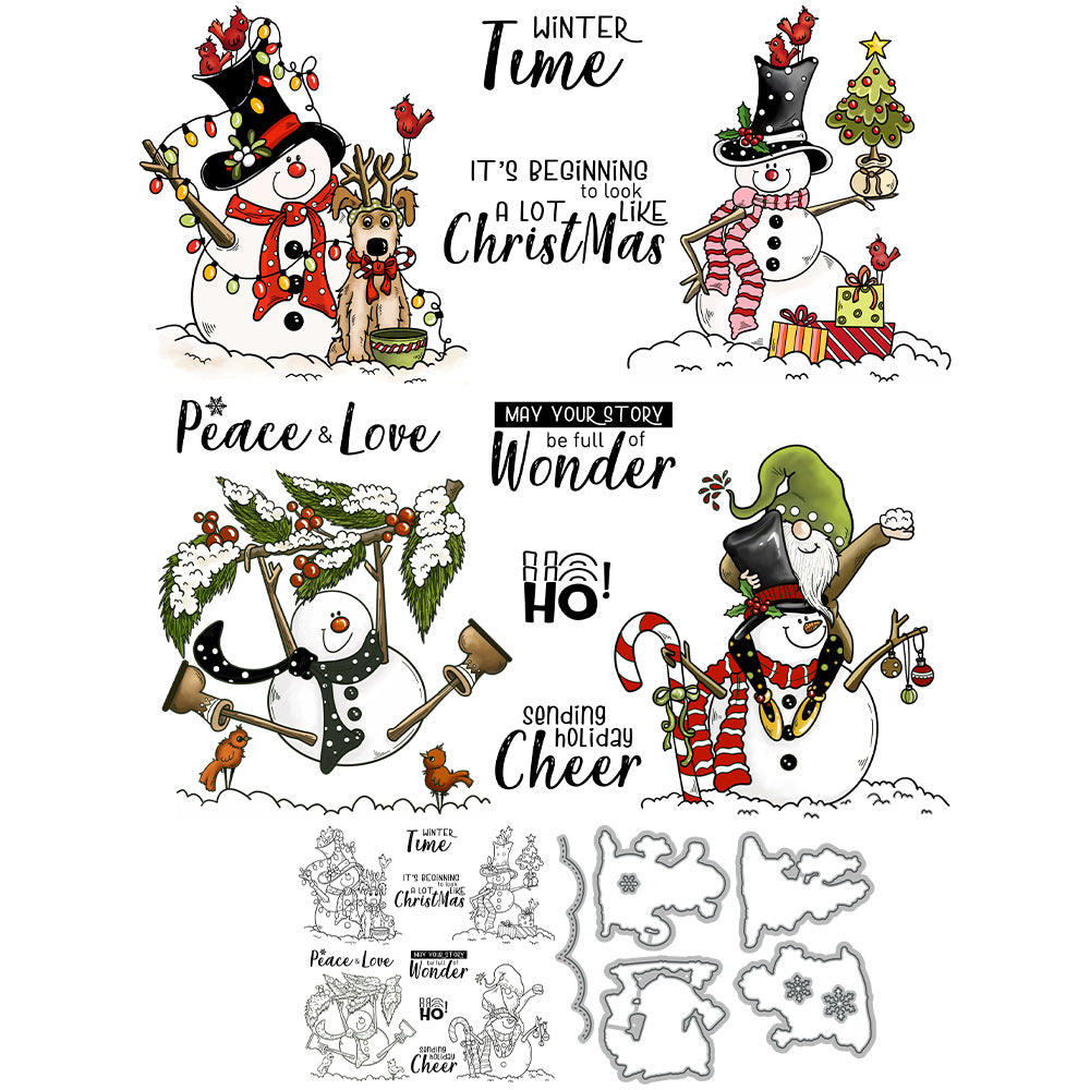 Christmas Snowman Dies & Stamps Set