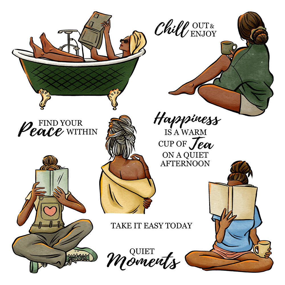 Girls Daily Life Dies & Stamps Set