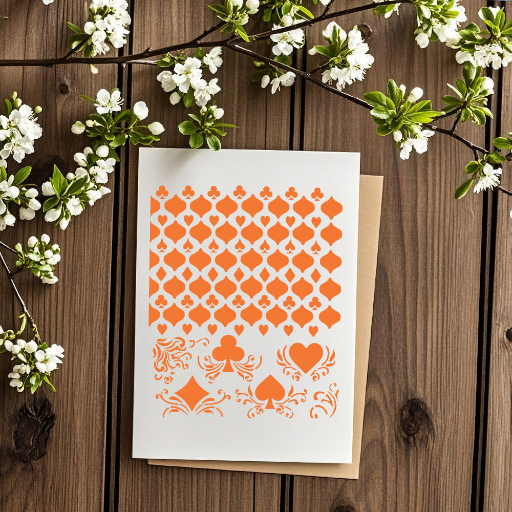 Poker DIY Painting Hollow Stencil