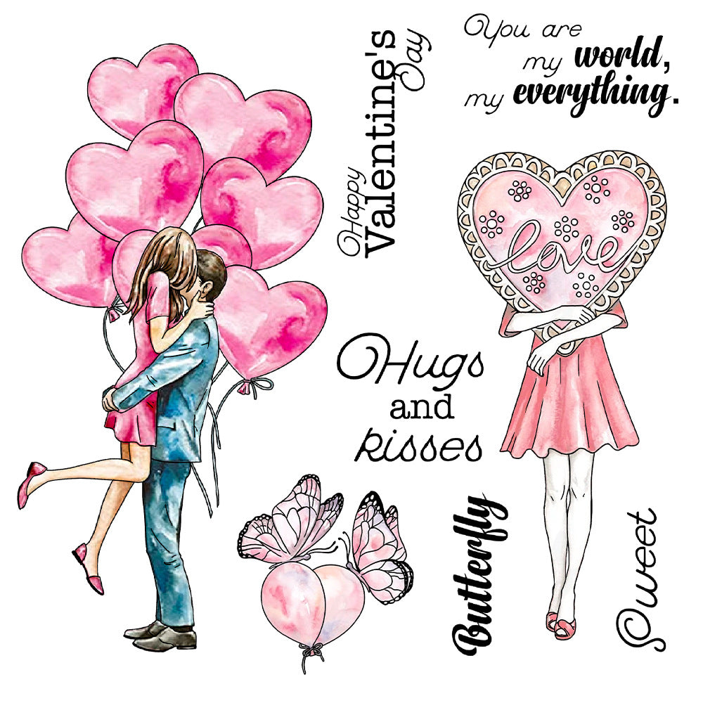 Valentine's Day Theme Dies & Stamps Set