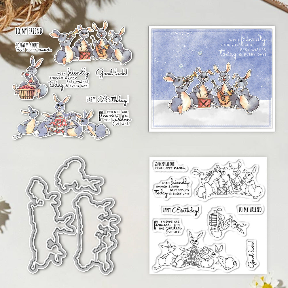 Rabbit Band Dies & Stamps Set