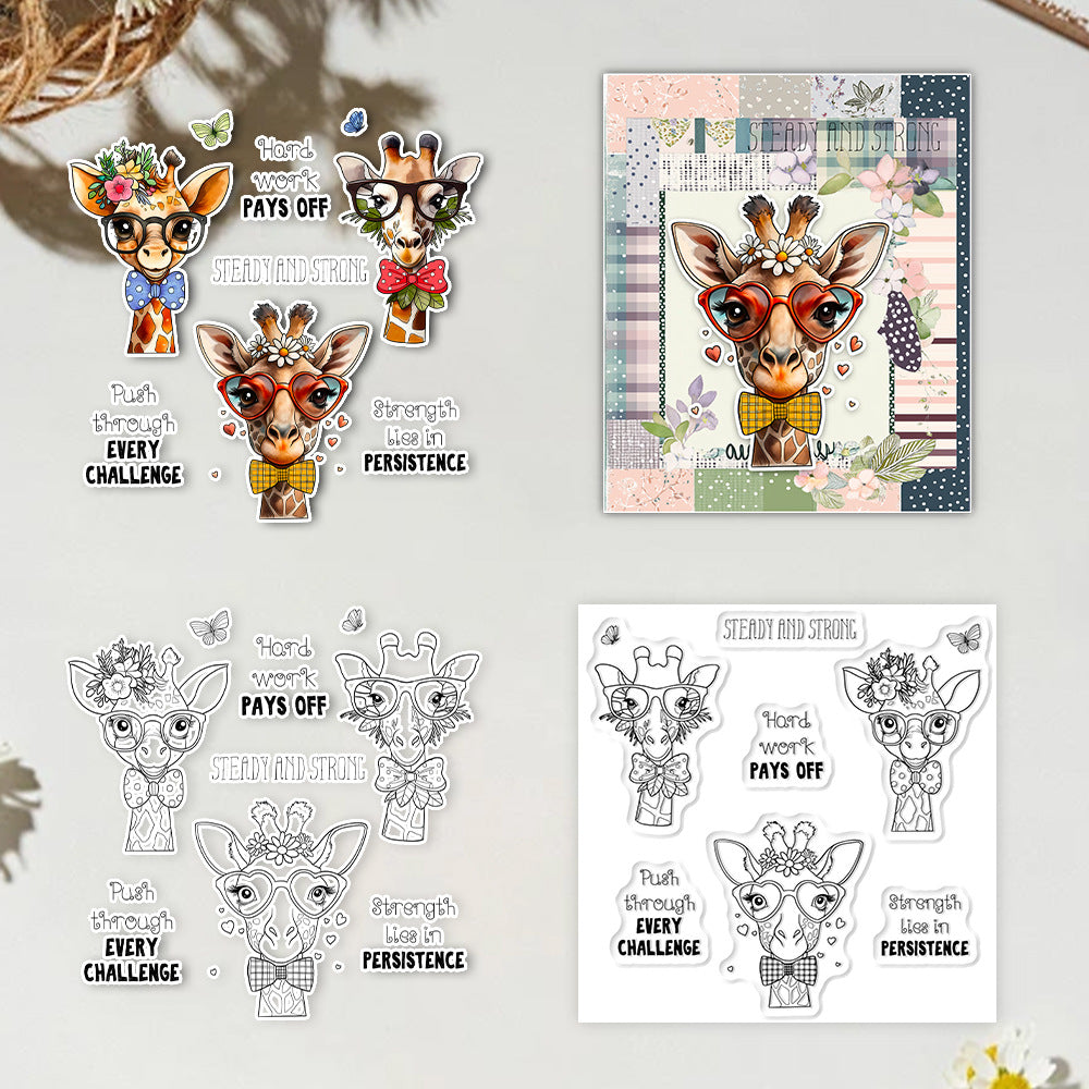 Gentleman Giraffe Clear Stamps