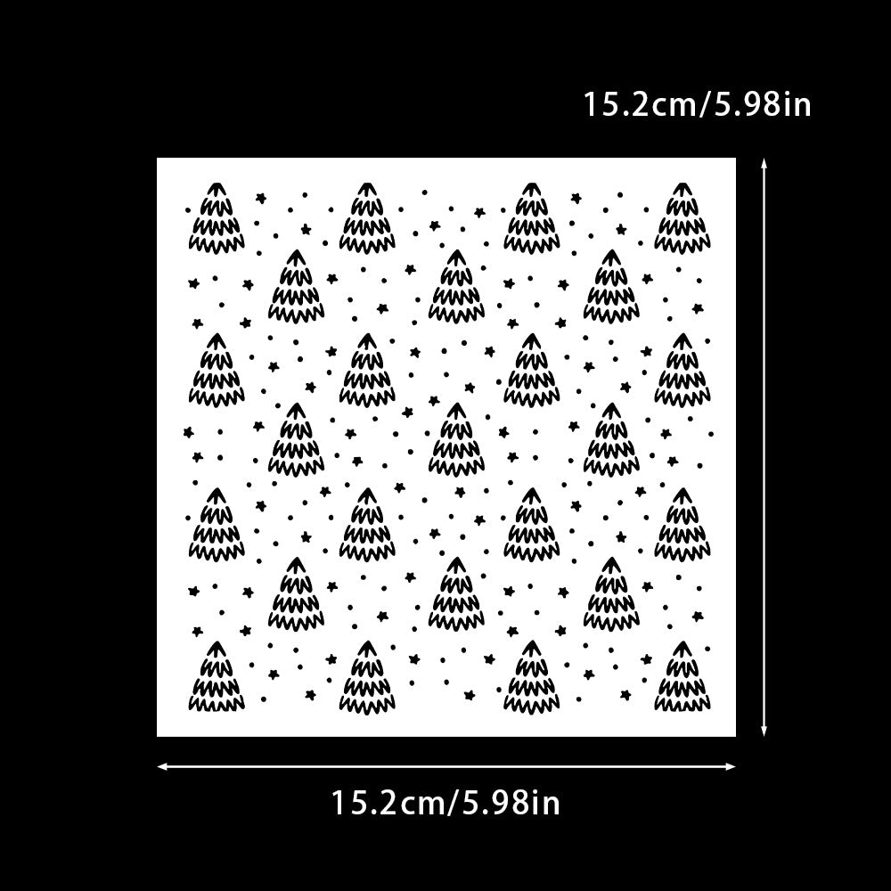 Christmas Tree Pattern DIY Painting Hollow Stencil