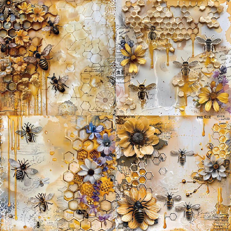 24PCS 6" Honey Scrapbook Paper & Cardstock