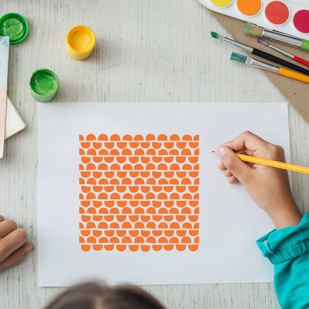 Semicircle Pattern DIY Painting Hollow Stencil