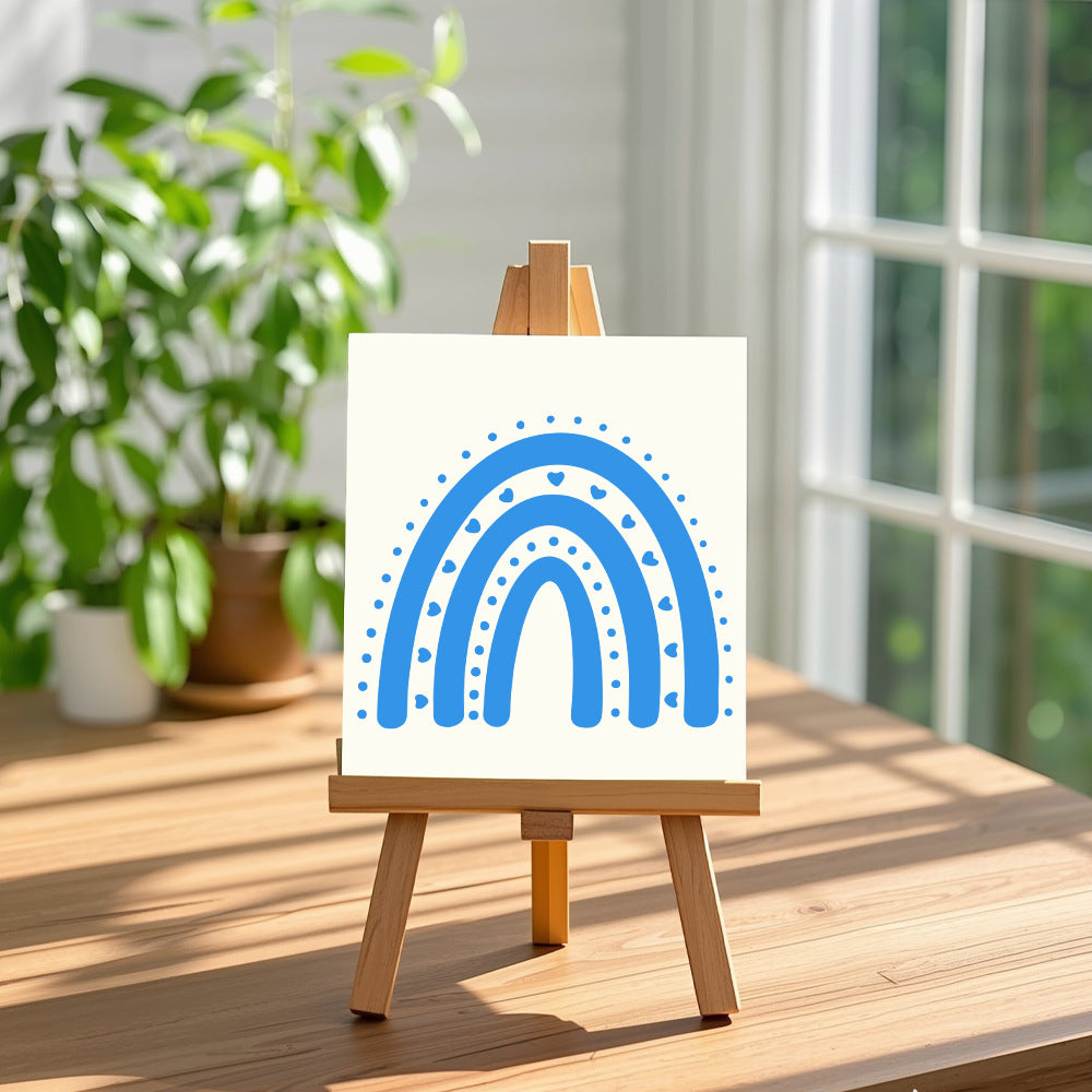 Rainbow Background DIY Painting Hollow Stencil