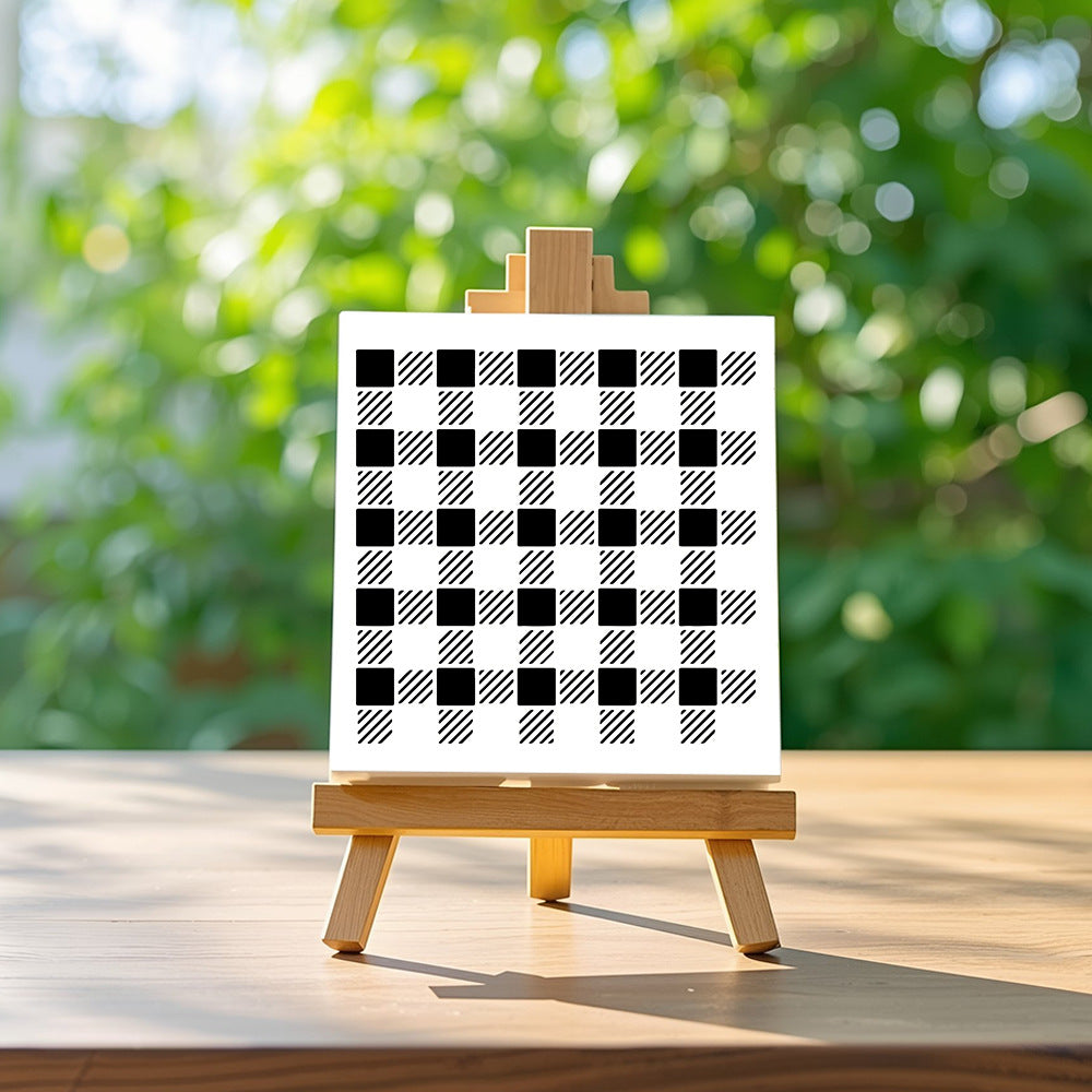 Checkered Pattern DIY Painting Hollow Stencil