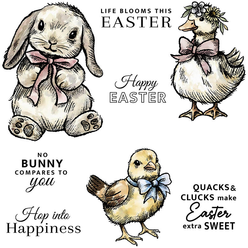 Easter Theme Dies & Stamps Set