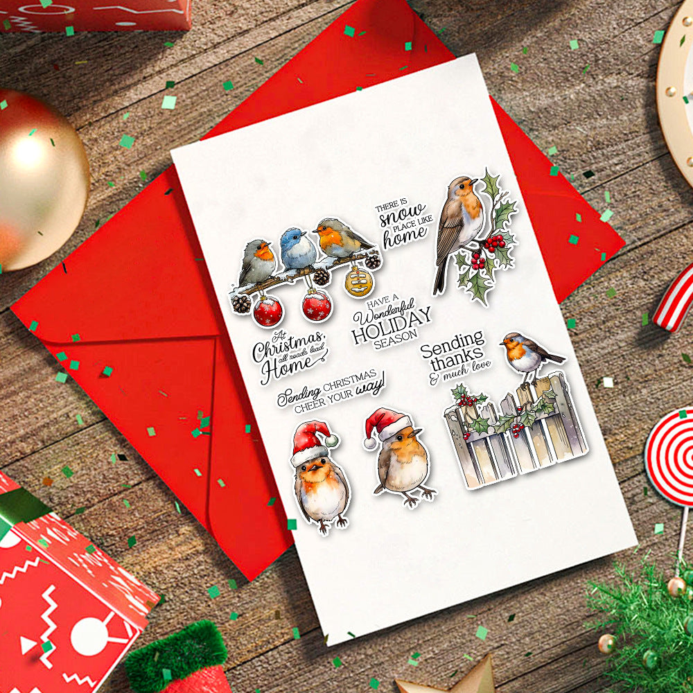 Christmas Bird Dies & Stamps Set