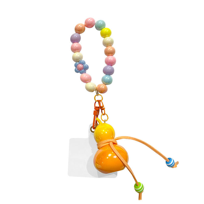 Creative Colorful Beaded Gourd Keychain