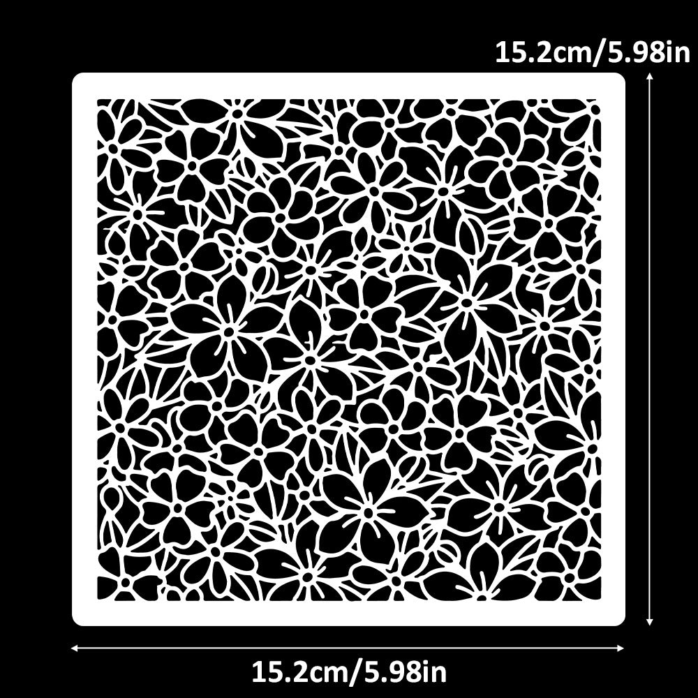 Flower Background DIY Painting Hollow Stencil