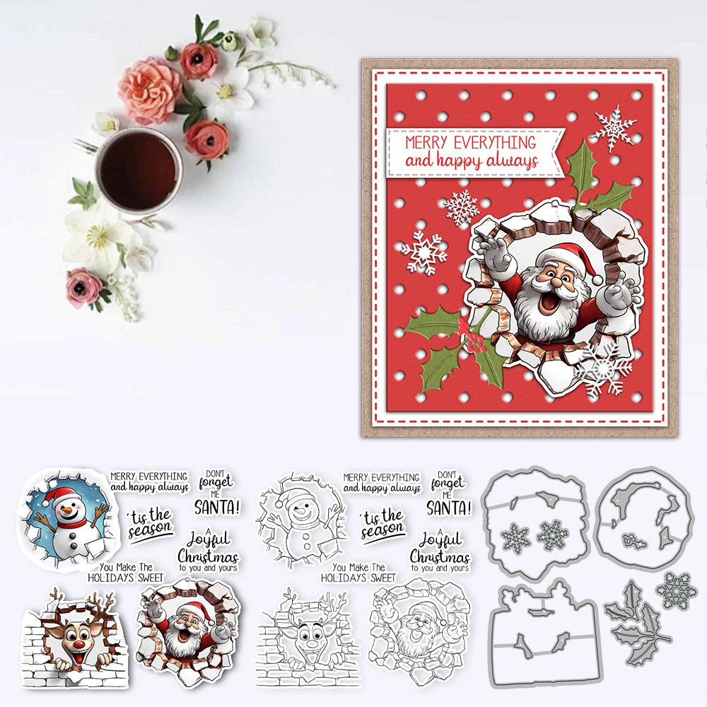 Santa Claus Snowman Elk Dies & Stamps Set