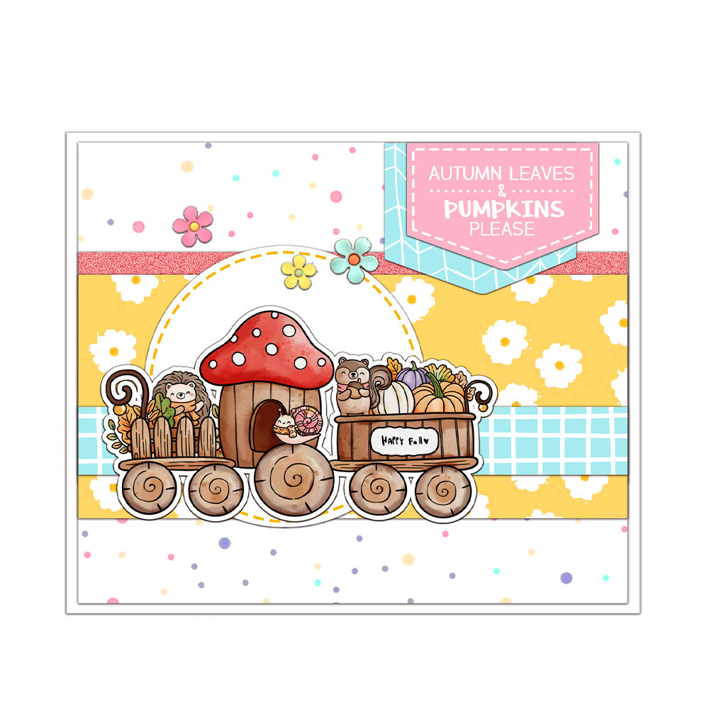 Thanksgiving Animal Train Dies & Stamps Set