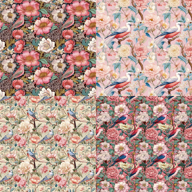 24PCS 6" Flower Clusters Scrapbook Paper & Cardstock