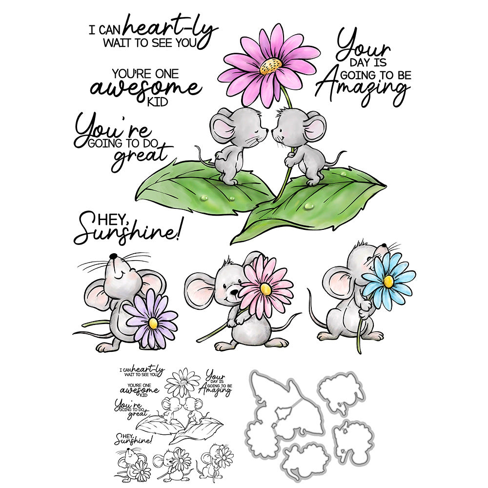 Cute Mouse Dies & Stamps Set