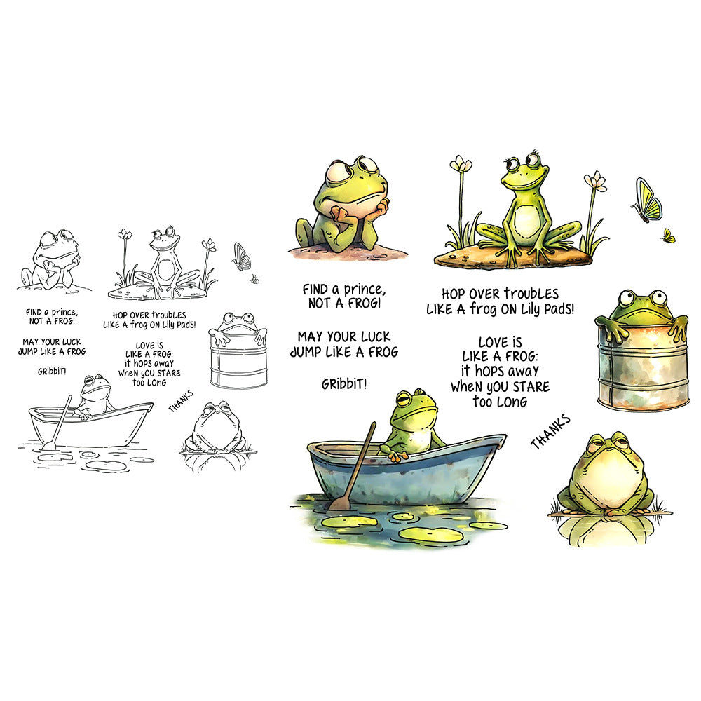 Humorous Frog Dies & Stamps Set