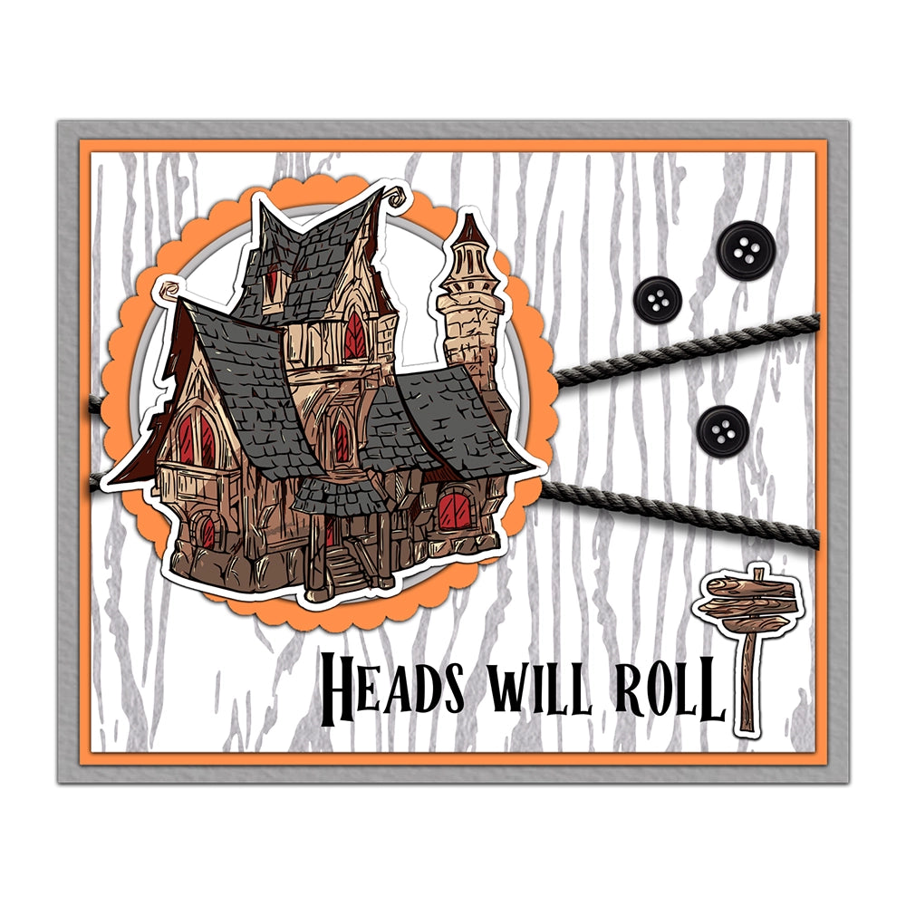 Skull Pumpkin Castle Snake Dies & Stamps Set