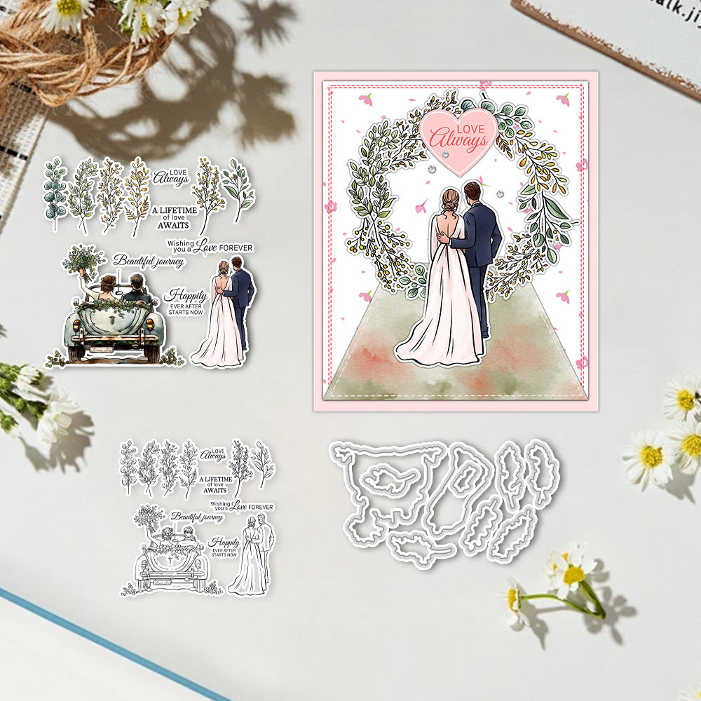 Wedding Theme Dies & Stamps Set