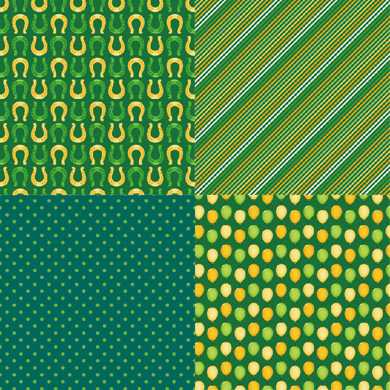 24PCS 6" Lucky Leaves Scrapbook Paper & Cardstock