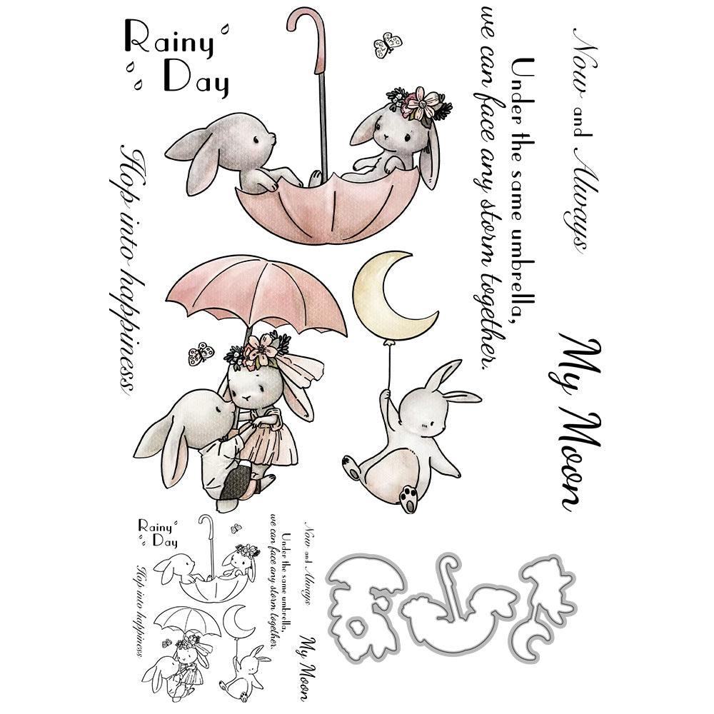 Rabbit and Umbrella Dies & Stamps Set