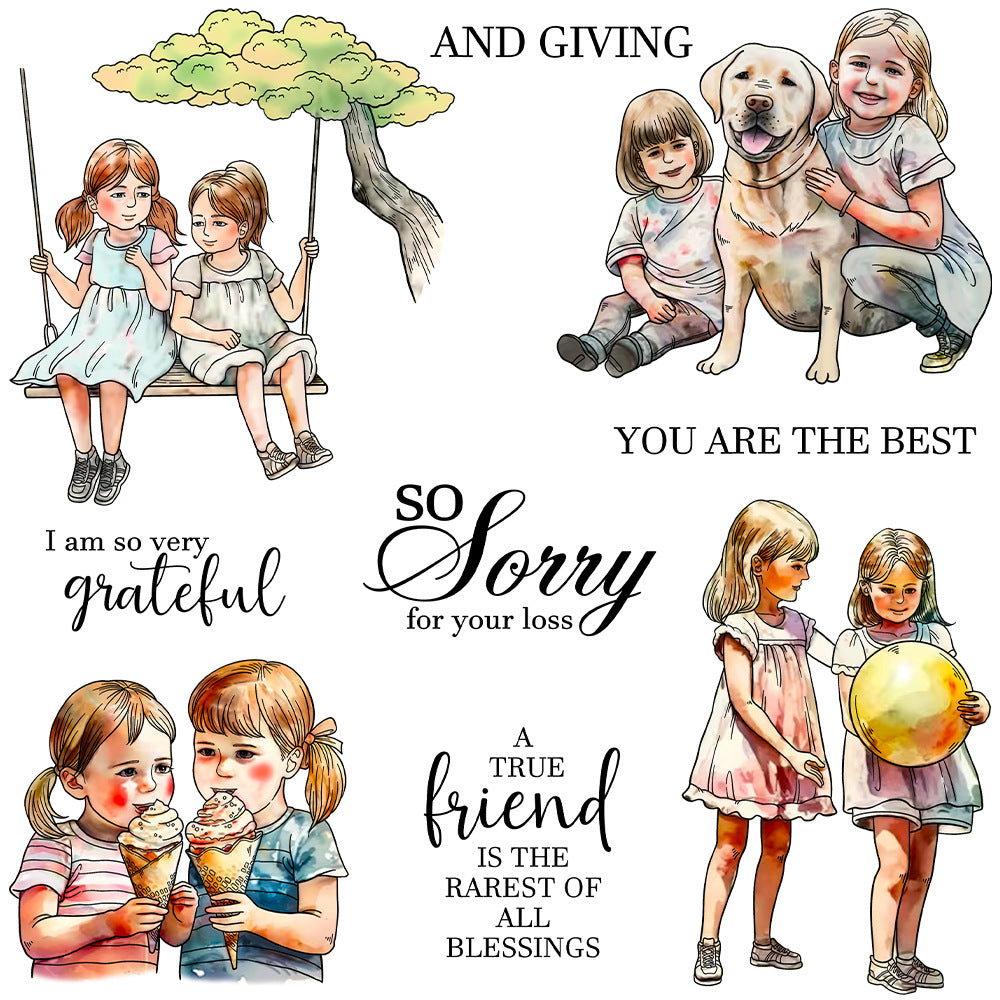 Happy Kids Clear Stamps
