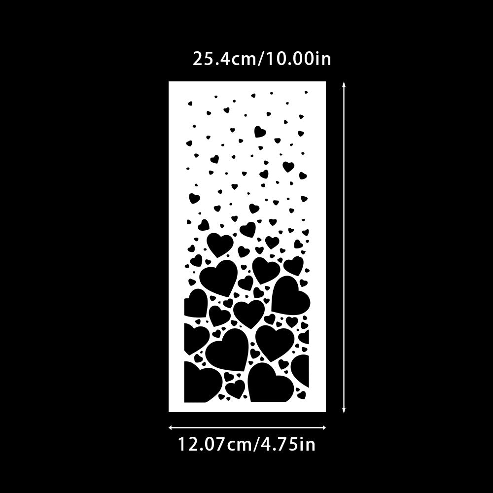 Heart Pattern DIY Painting Hollow Stencil