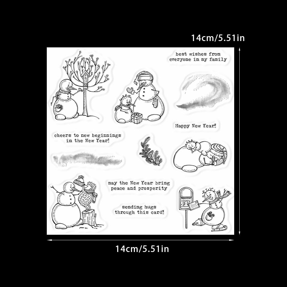 Winter Snowman Dies & Stamps Set
