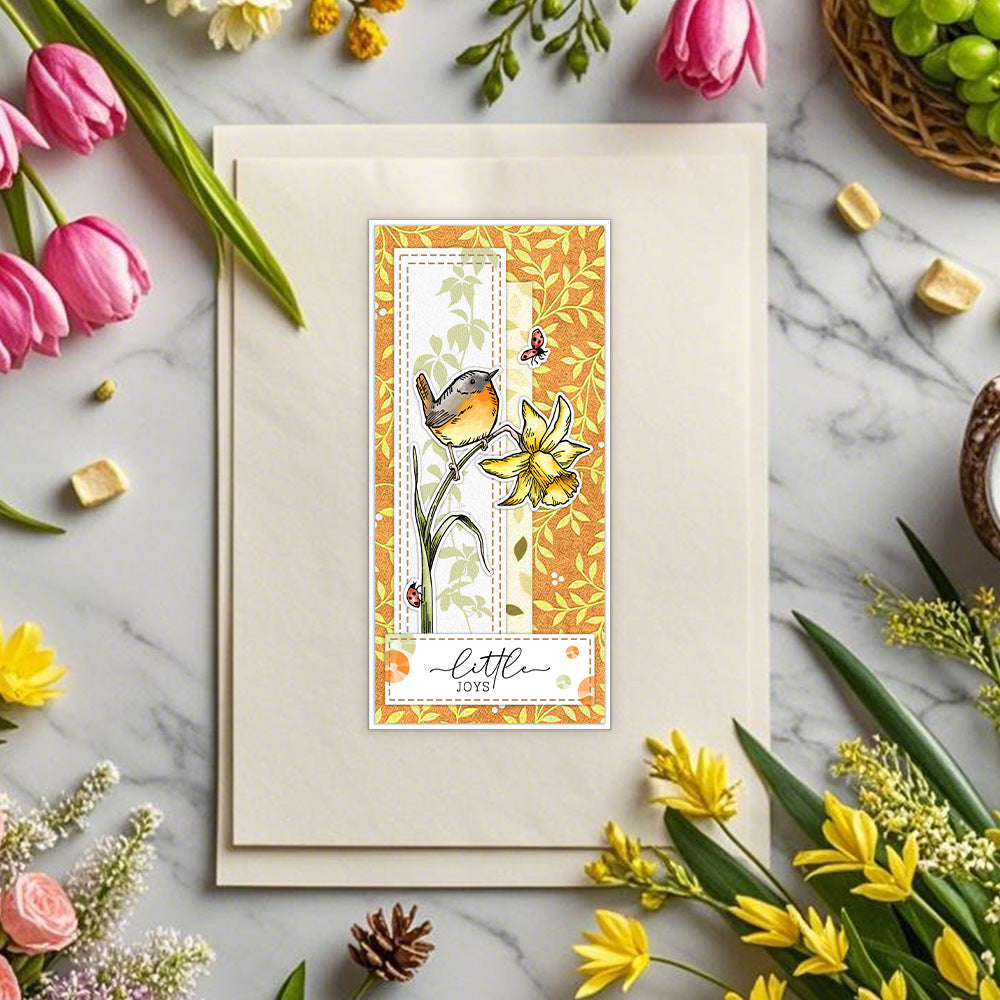 Flowers and Birds Dies & Stamps Set