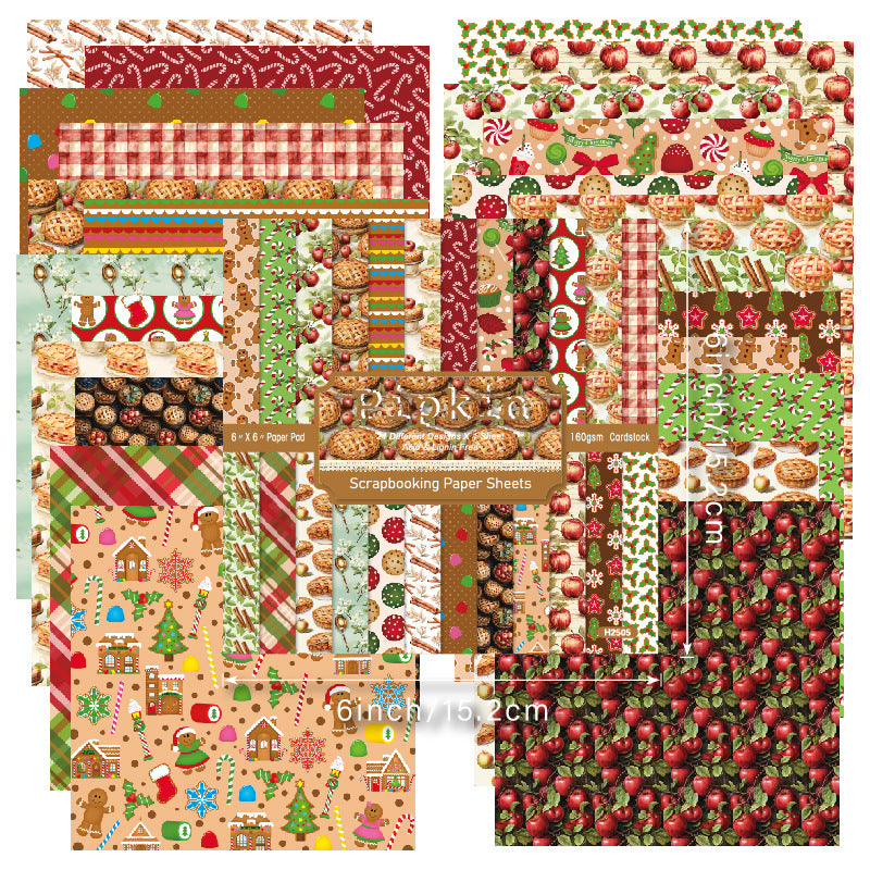 24PCS 6" Pipkin Scrapbook Paper & Cardstock