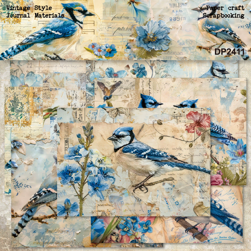 A5 Spring Birds DIY Journal Scrapbook Paper