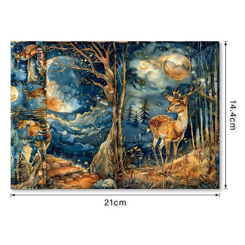 A5 Forest Wildlife Journal Scrapbook Paper