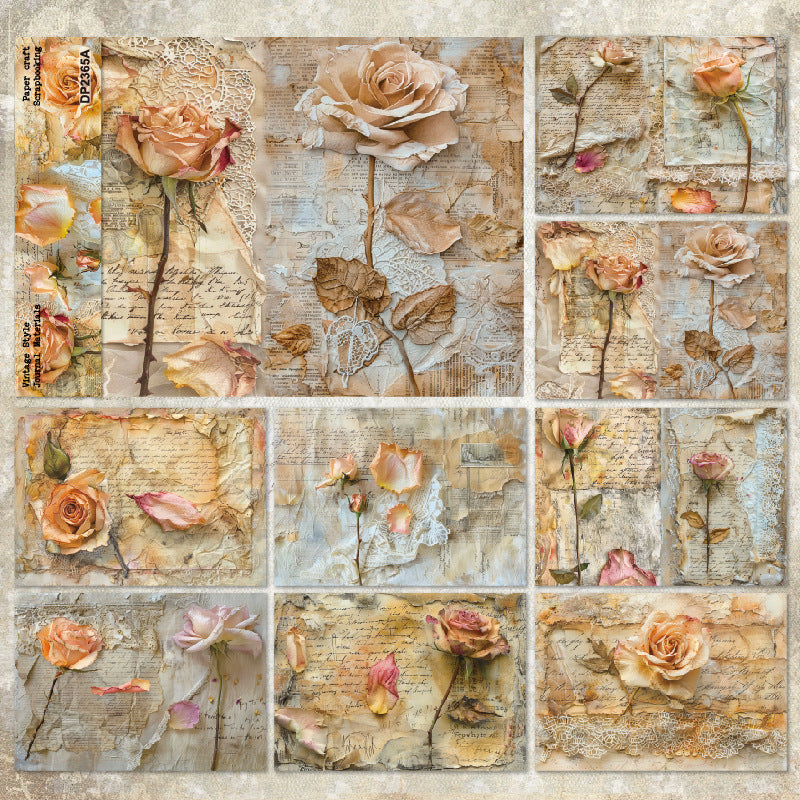 A5 Dried Flower Journal Scrapbook Paper