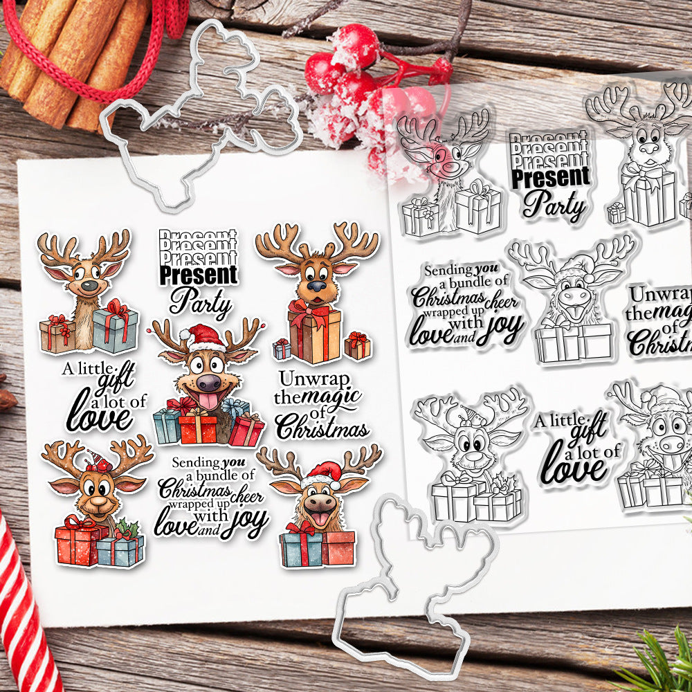 Christmas Deer Gifts Dies & Stamps Set