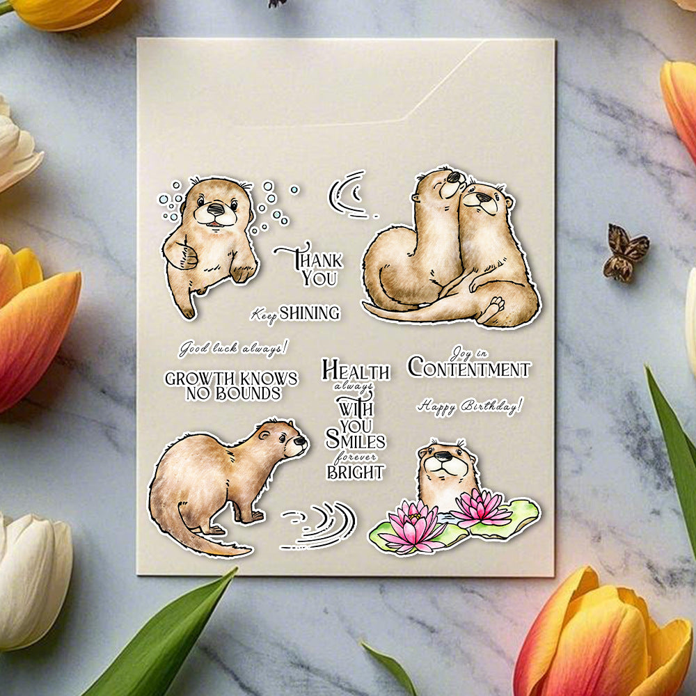 Cute Sea Otter Dies & Stamps Set