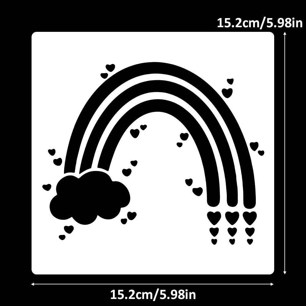 Rainbow Clouds Pattern DIY Painting Hollow Stencil