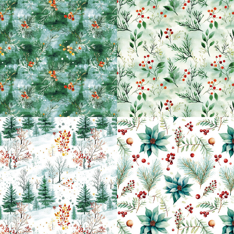 24PCS 6" Snow Laden Bough Scrapbook Paper & Cardstock