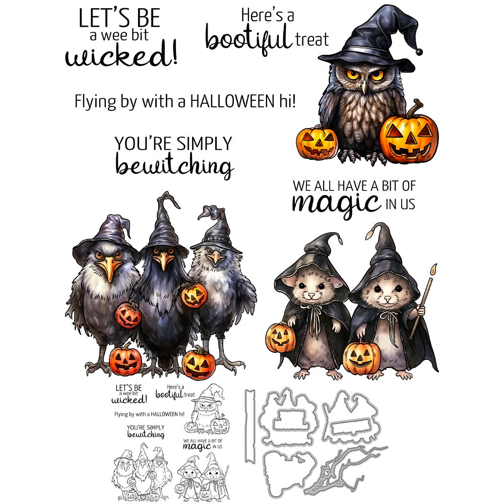 Halloween Bird and Mouse Dies & Stamps Set