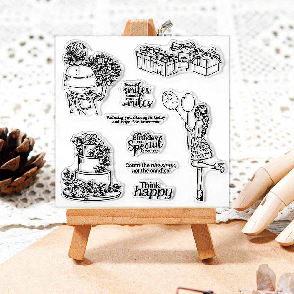Beautiful Girls Birthday Party Clear Stamps