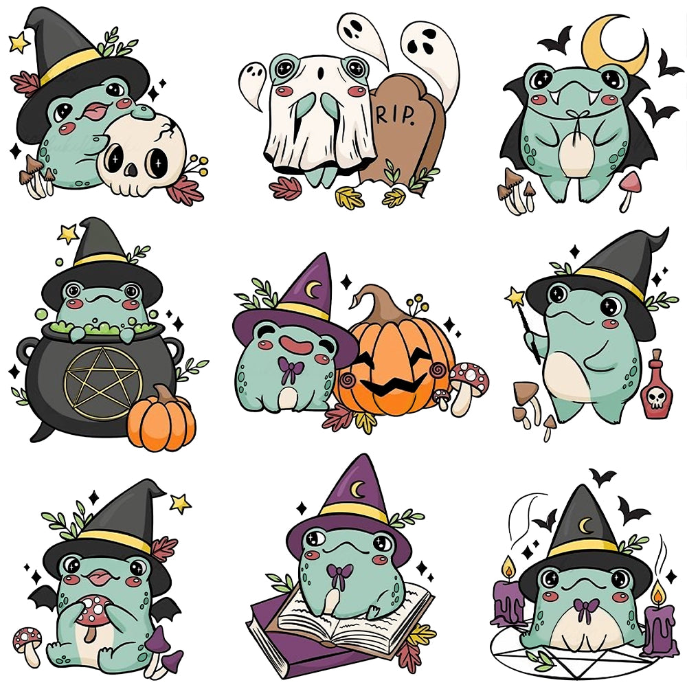 Cute Witch Frog Dies & Stamps Set