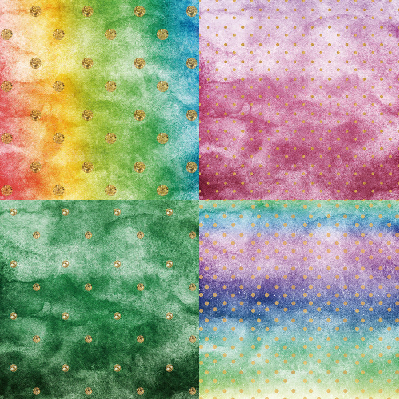 24PCS 6" Rainbow Gleam Scrapbook Paper & Cardstock