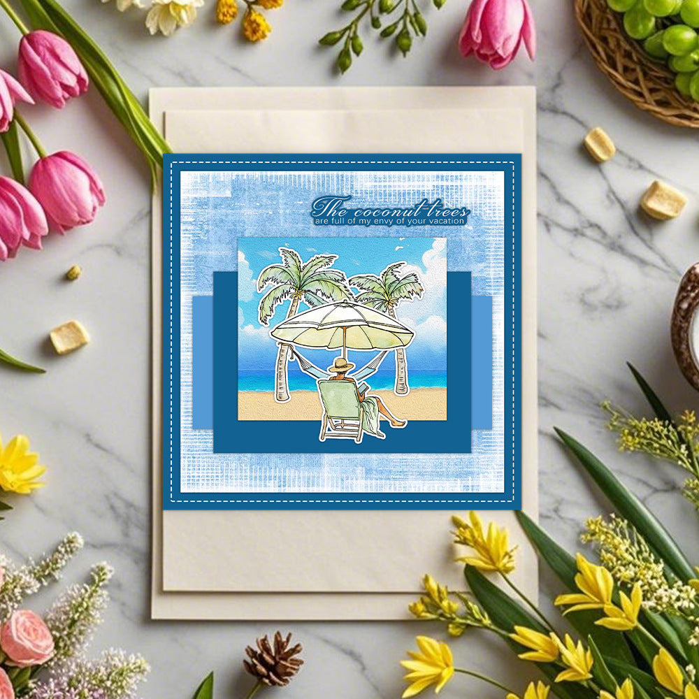 Summer Seaside Vacation Clear Stamps