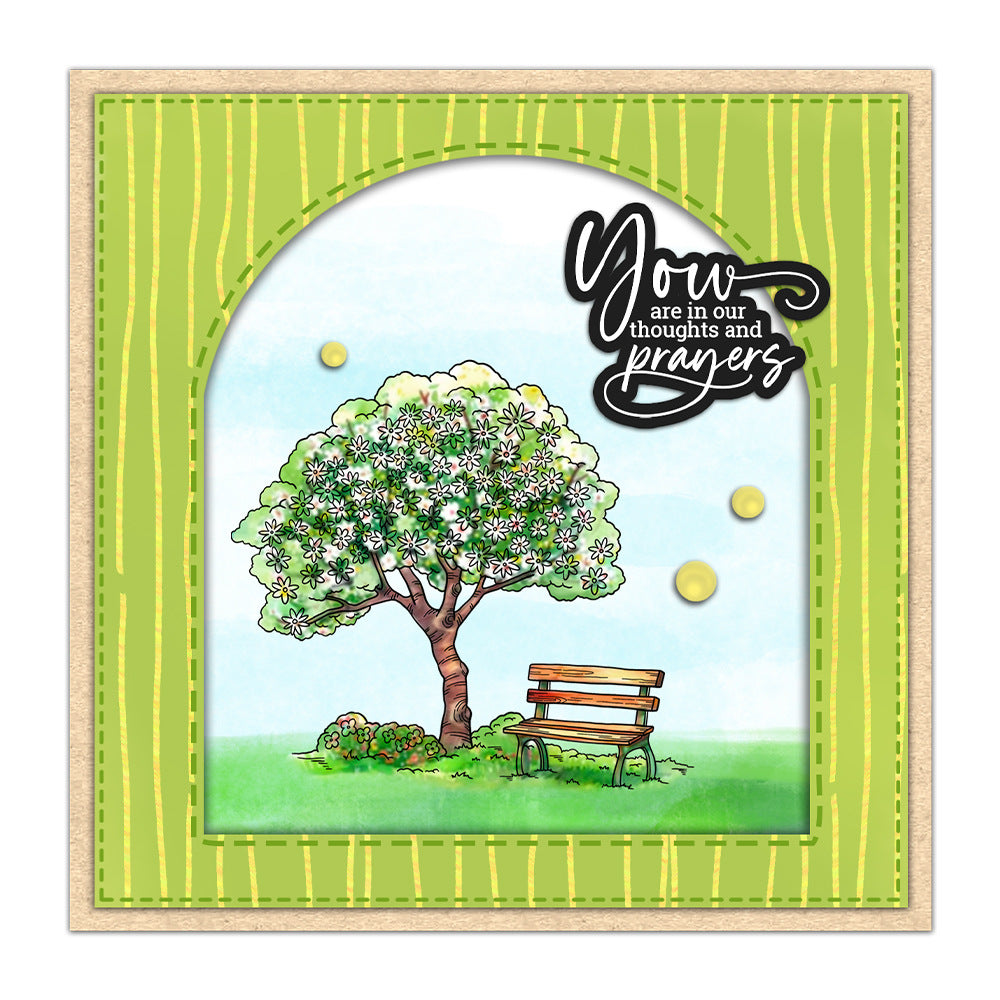Beautiful Tree & Flower Dies & Stamps Set