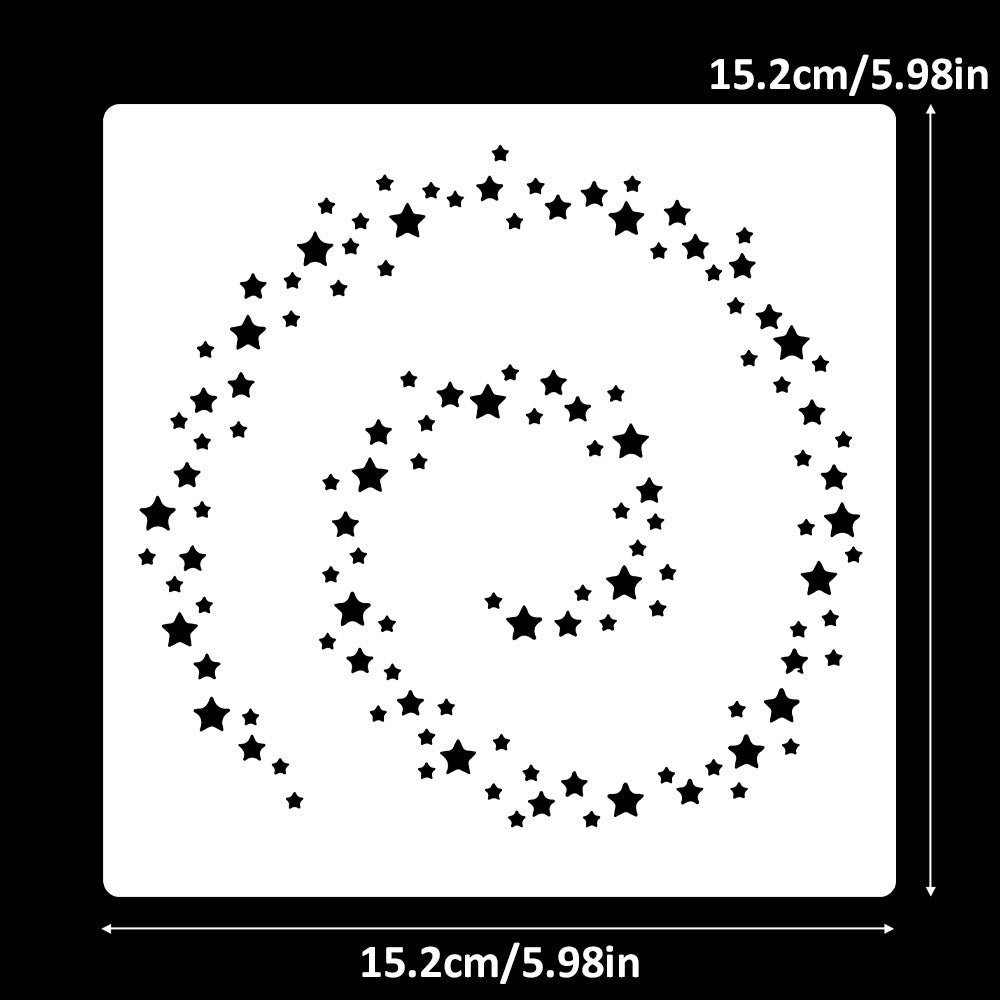 Spiral Stars Background DIY Painting Hollow Stencil