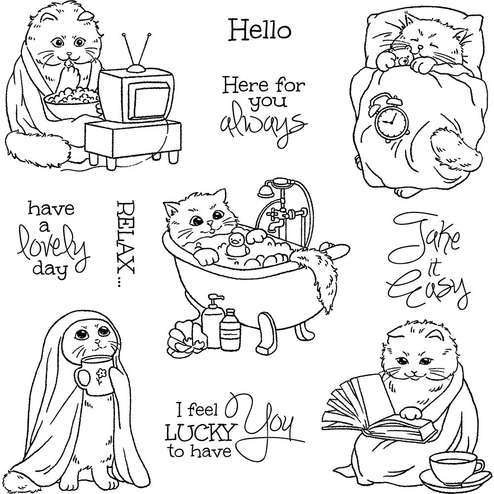 The Kittens Resting Dies & Stamps Set