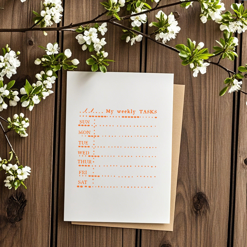 Week DIY Painting Hollow Stencil