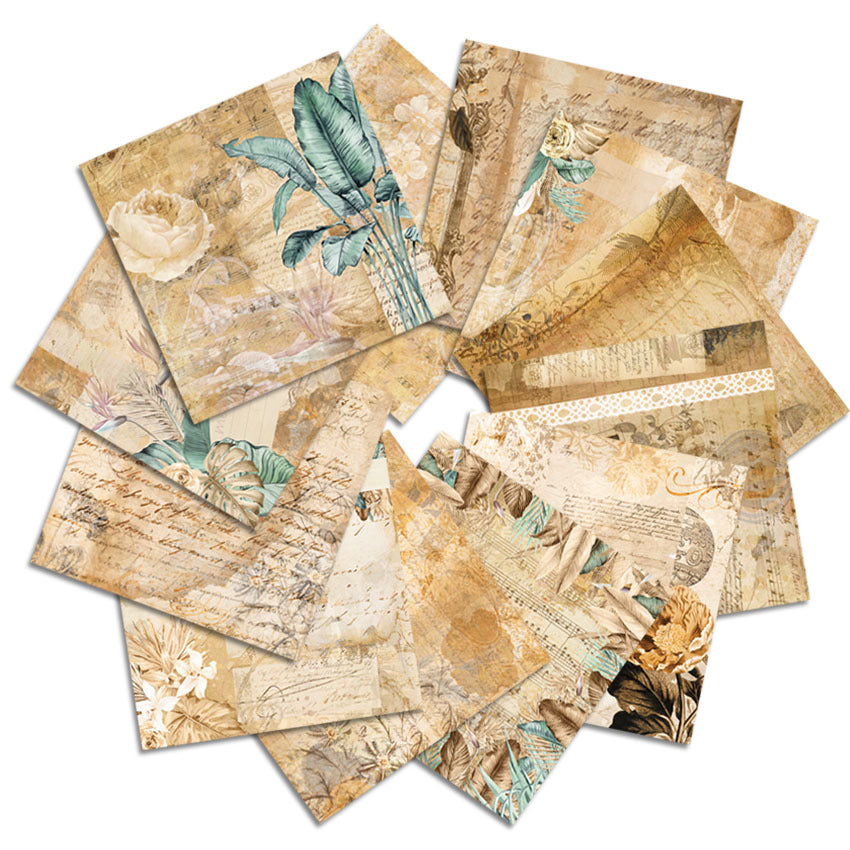 24PCS 6" Vintage Scrapbook Paper & Cardstock