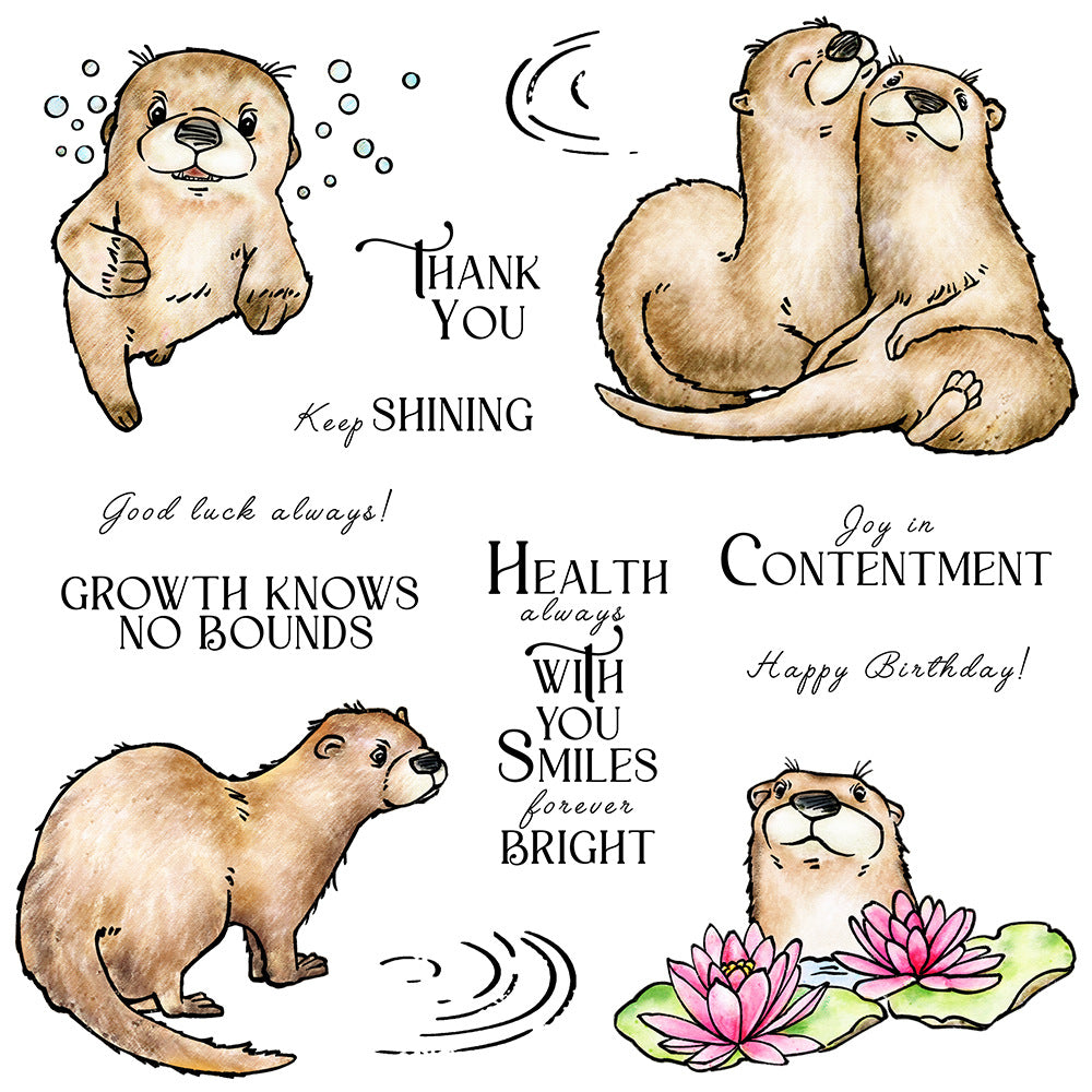 Cute Sea Otter Dies & Stamps Set