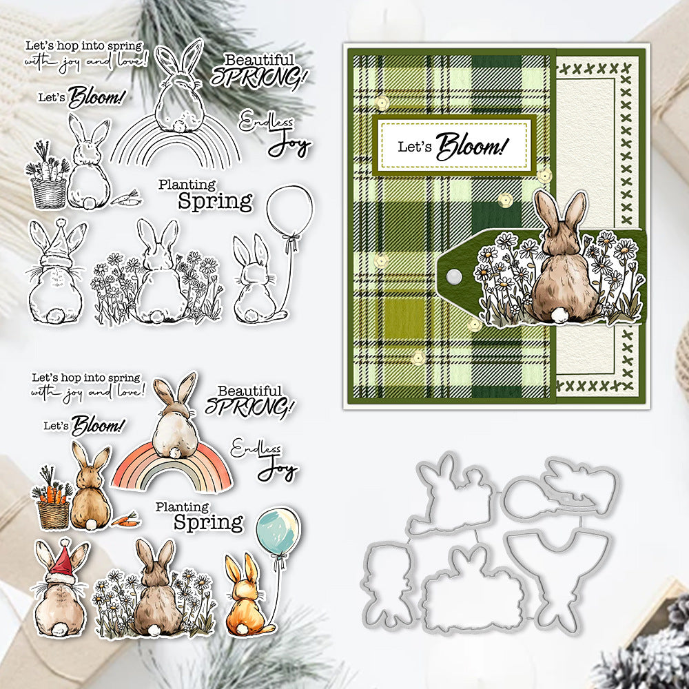 Easter Cute Bunny Dies & Stamps Set