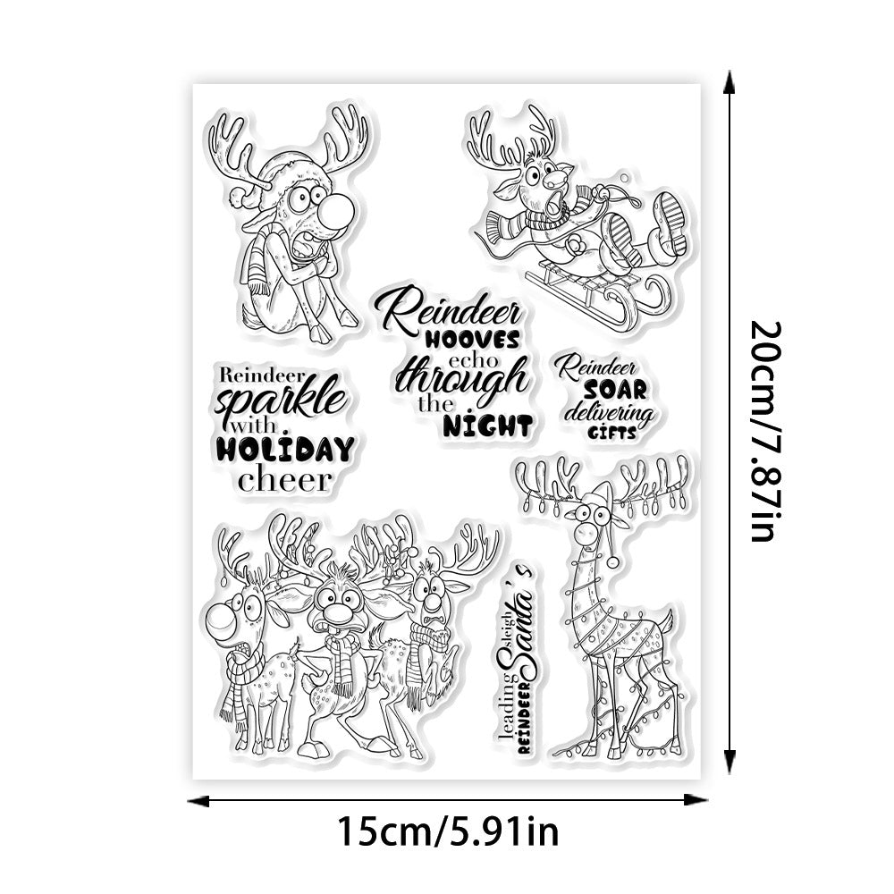 Christmas Deer Dies & Stamps Set